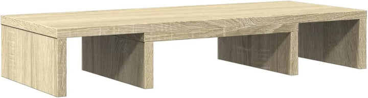 Monitorständer Verstellbar Sonoma-Eiche 60x24x10,5 cm | Verstellbare Länge bis 60 cm, neigbarer Wink