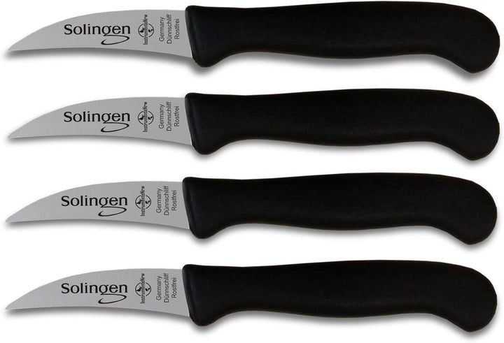 Schälmesser aus Solingen Gemüsemesser Set mit scharfer gebogener Schnittfläche Obstmesser Küchenmess