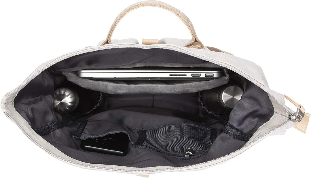 Moderner und stilvoller ‘Canary Wharf’ Rucksack mit einem klassischen gefalteten Roll Top Design – p
