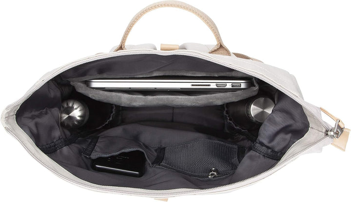 Moderner und stilvoller ‘Canary Wharf’ Rucksack mit einem klassischen gefalteten Roll Top Design – p