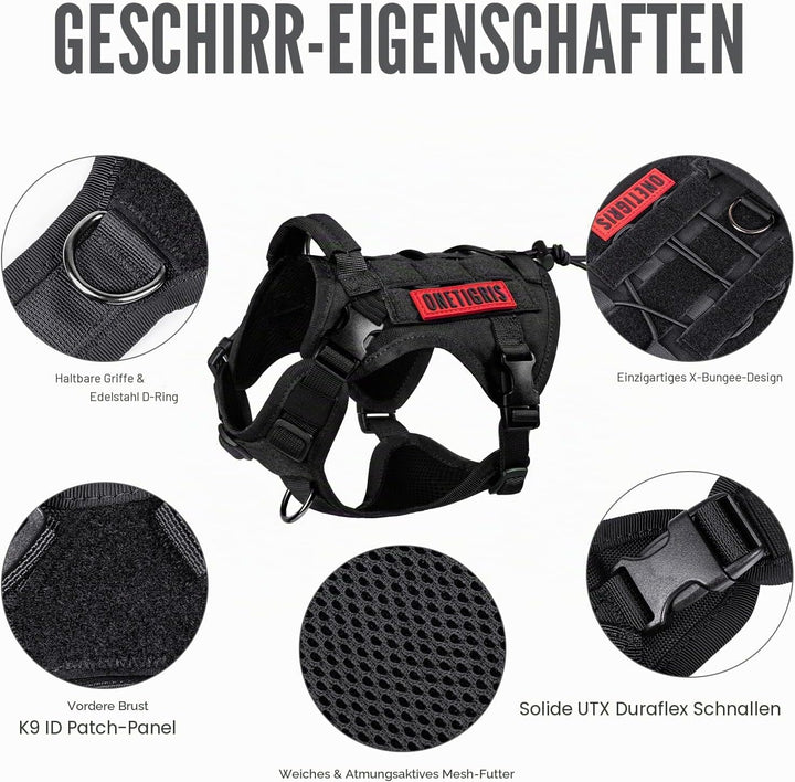 OneTigris Hundegeschirr FIRE Watcher Taktische Hundeweste MOLLE Hundeausbildung Service Hunde Geschi