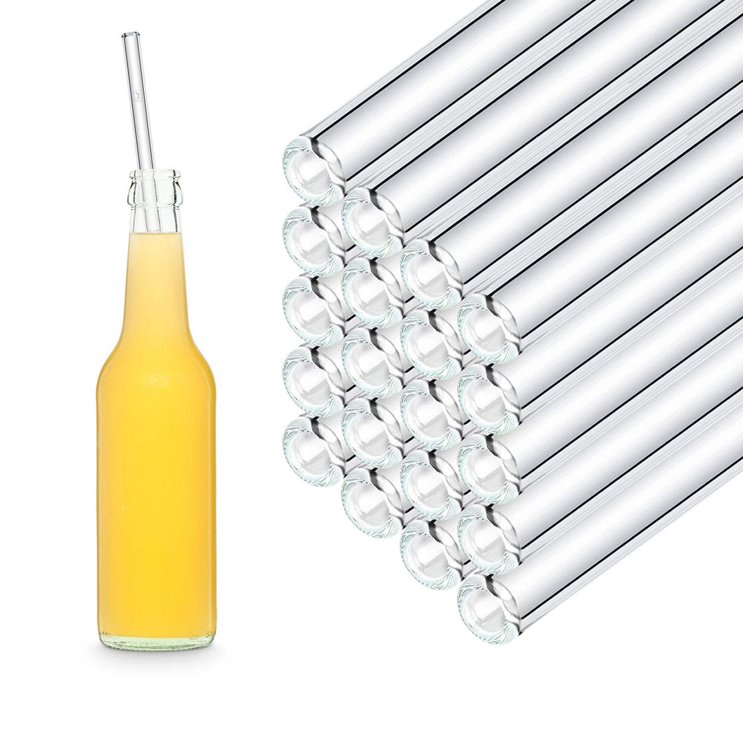 Halm Glas Strohhalme Wiederverwendbar Trinkhalm - 50 Stück gerade 30 cm - für Gastronomie, Restauran