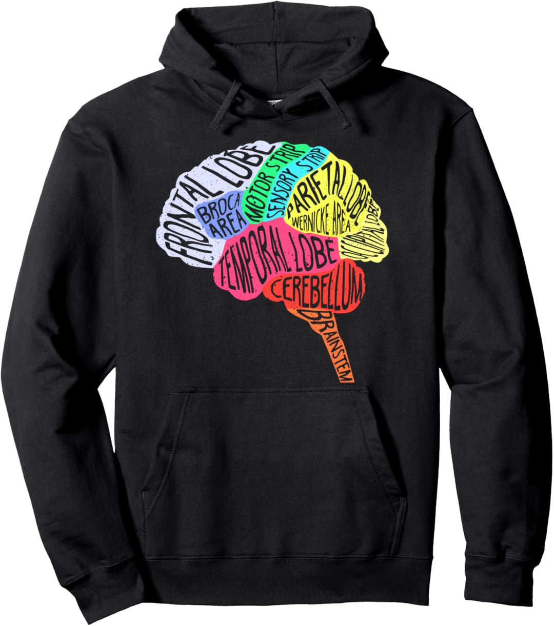Teile des Gehirns Gehirn Anatomie Neurowissenschaft Gehirnka Pullover Hoodie