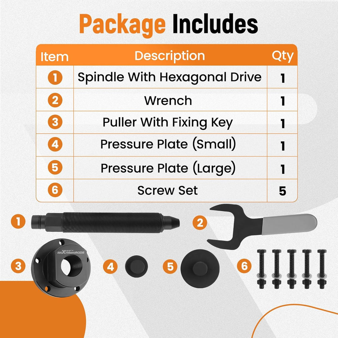 maXpeedingrods 10PC Radlager Innenring Werkzeug für Ford Transit Vorderachse Radnabe Abzieher