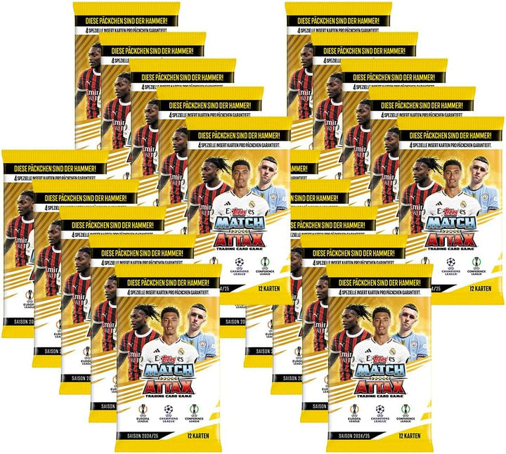 Bundle mit Match Attax CL 2024/25 - Trading Cards + Exklusive Collect-it Hüllen (1 Leere Sammelmappe