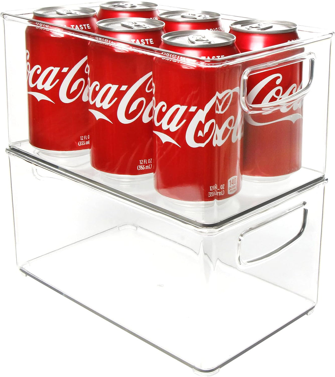 Youngever 2er Set 25 x 15 x 12 cm Kühlschrankbehälter, Speisekammer Organizer, Aufbewahrungsbox Kühl