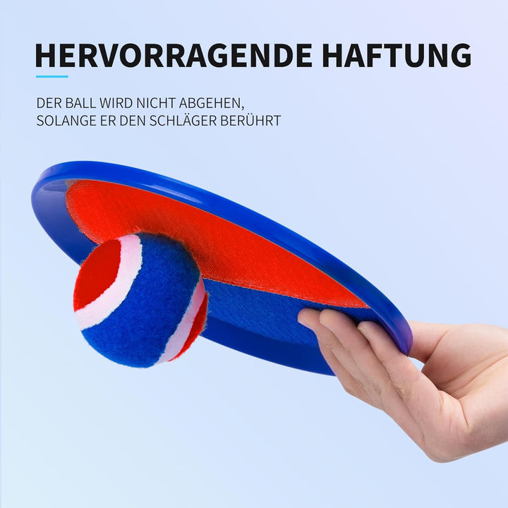 U&C Planet Beachball Set Strandtennis Set Paddle Ball Spiel Klettballspiel Strandschlägerset für Kin