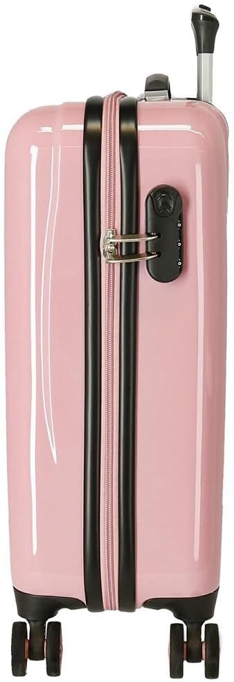 Disney Prinzessinnen Kabinenkoffer, Rosa, 38 x 55 x 20 cm, Hartplastik, seitlicher Kombinationsversc