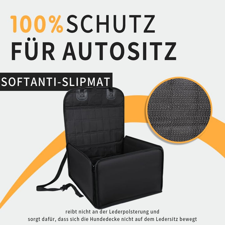 Hunde Autositz, Stabiler hundebox Auto rückbank für kleine und mittlere Hunde, Wasserdichter Hundeau