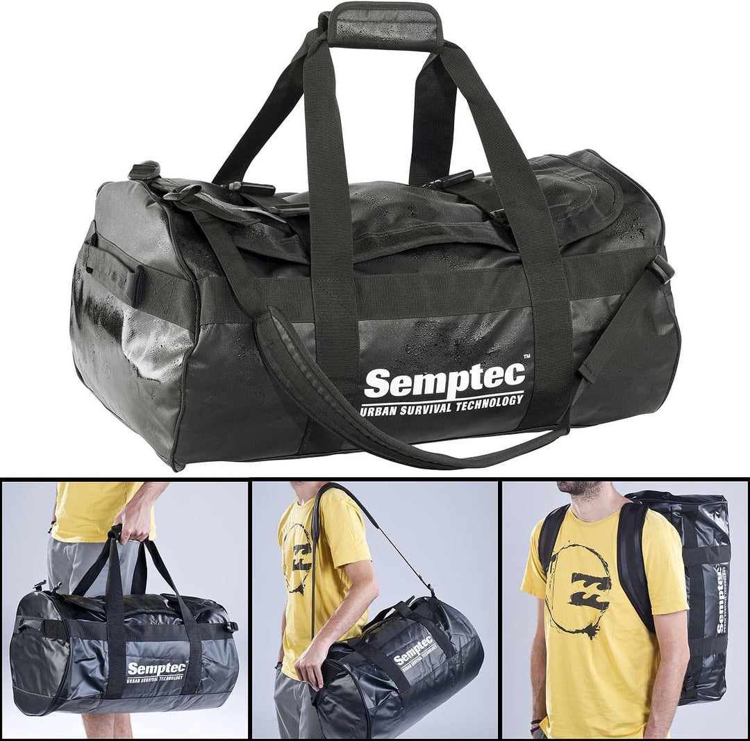 Semptec Urban Survival Technology Rucksackreisetasche: 2in1-Rucksack-Reisetasche aus reissfester Lkw