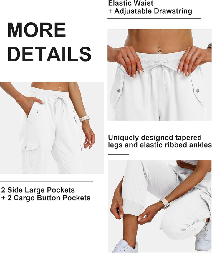 JINSHI Hosen Damen Cargohose Wanderhose Leichte Jogginghose Freizeithose Funktionshose Outdoorhose m