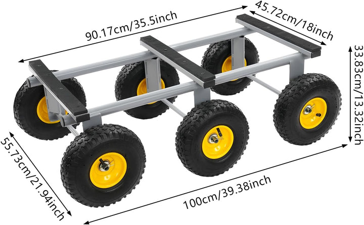 6 Rad Geländewagen, Bodenstehend 1200 lbs Kapazität Schwerlast Möbelwagen, für Häusern, Logistik, De