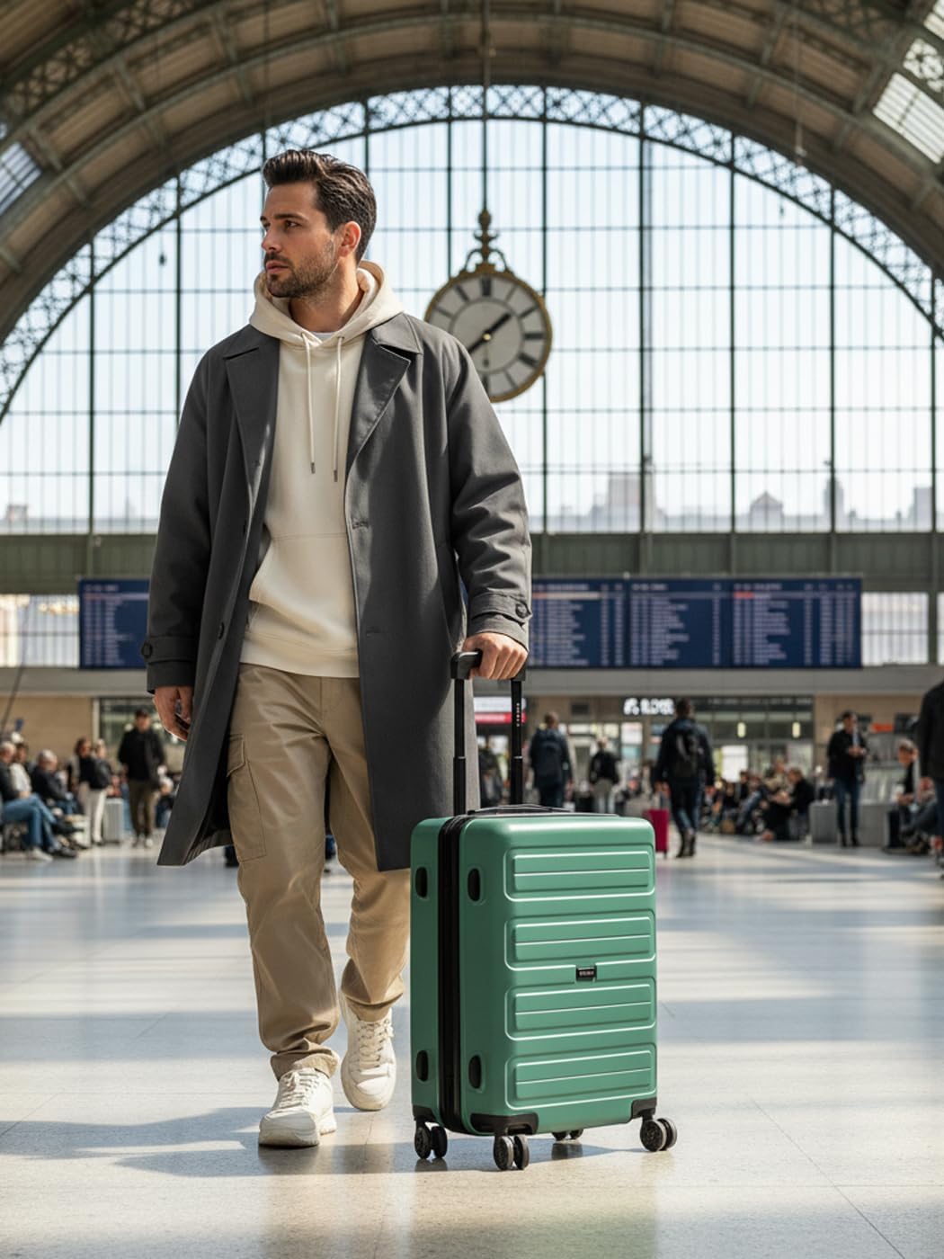 REDOLZ kleiner Hartschalen Kabinen-Koffer | Cabin-Trolley 38 x 21 x 55 cm aus hochwertigem ABS Mater