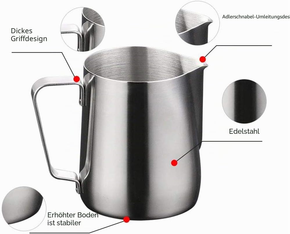Rolin Roly 200ml/6.8oz Milch Pitcher rostfreiem Edelstahl Milchkännchen perfekt für Milchaufschäumer