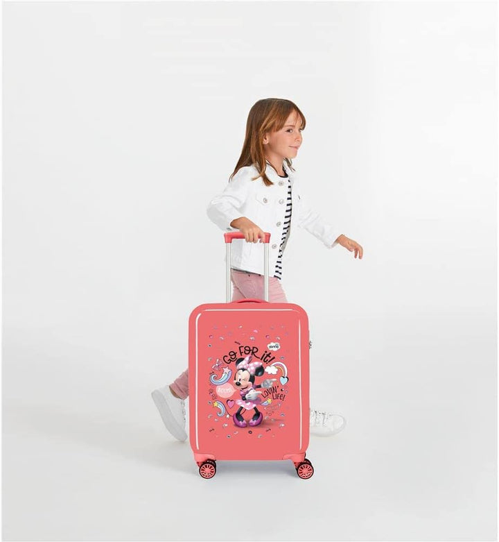 Disney Minnie Lovin Life Kabinenkoffer, Rosa, 38 x 55 x 20 cm, ABS-Kombinationsverschluss, 34 l, 2 k