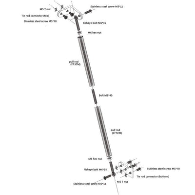 Befenybay Upgrade Supporting Rod Set für Creality 3D-Drucker CR-10 300 (550 mm) 300x300x400mm, 300x3