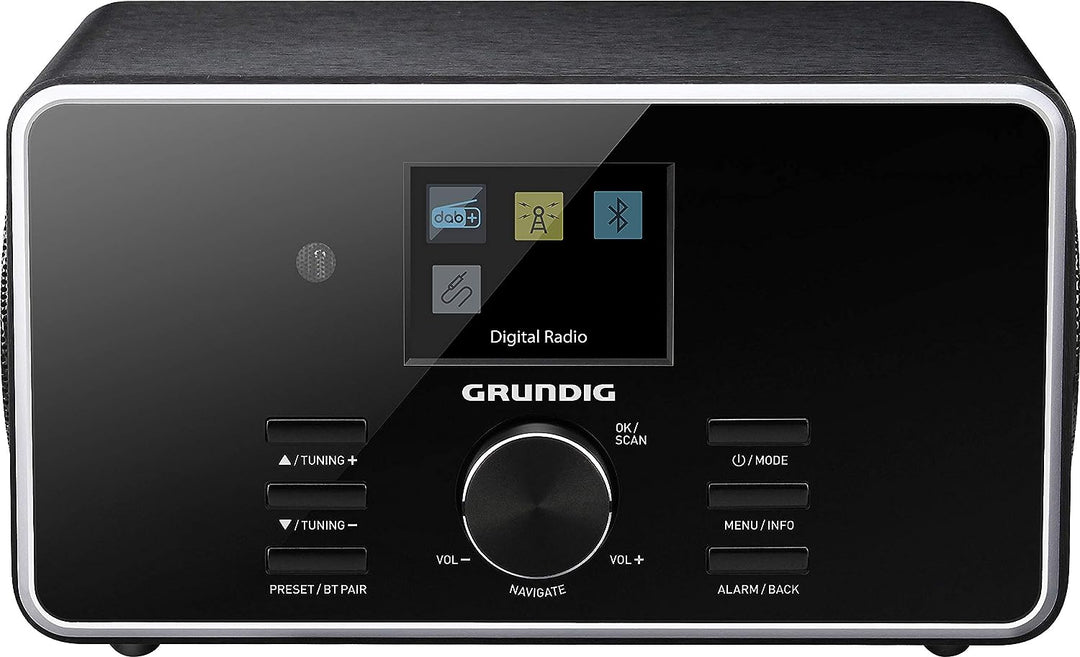 GRUNDIG DTR 4500 DAB+ Digital Radio schwarz Schwarz Stereo 2.0 / Bluetooth & DAB+ Single, Schwarz St