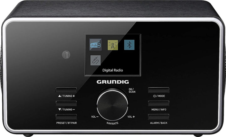 GRUNDIG DTR 4500 DAB+ Digital Radio schwarz Schwarz Stereo 2.0 / Bluetooth & DAB+ Single, Schwarz St