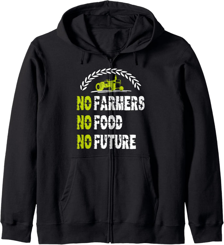 Bauern Demo Landwirt Protest No Farmers No Food No Future Kapuzenjacke