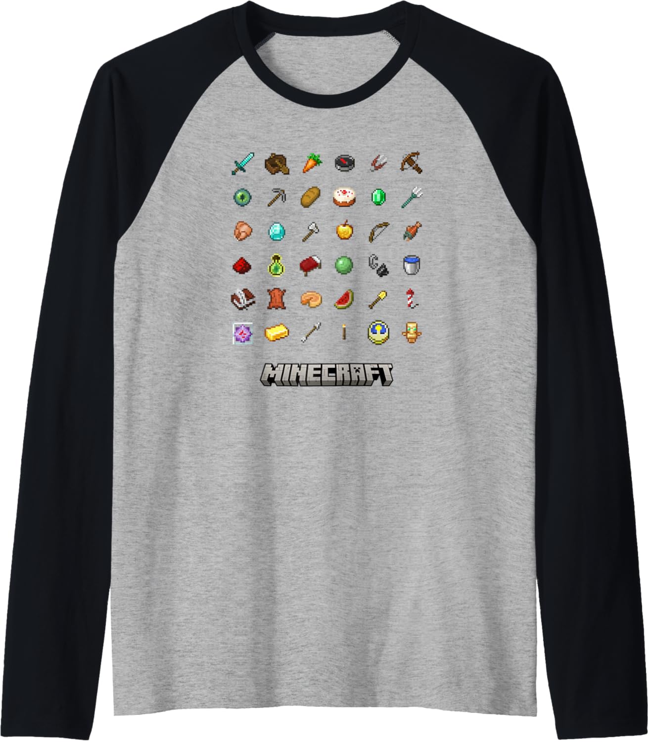 Minecraft Items Textbook Raglan – techstudio.ch