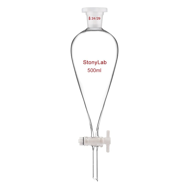 stonylab Scheidetrichter Glas, Borosilikatglas 500 ml Scheidetrichter Heavy Wall Conical Separatory