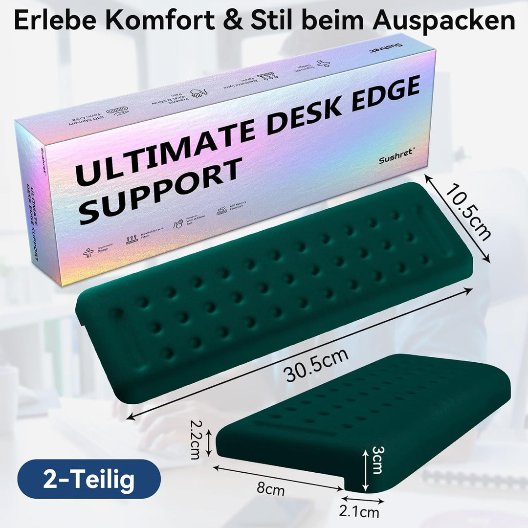 L-förmige Armauflage für Schreibtischkante, 2er Set Memory-Schaum Handgelenkauflage & Ellbogenauflag