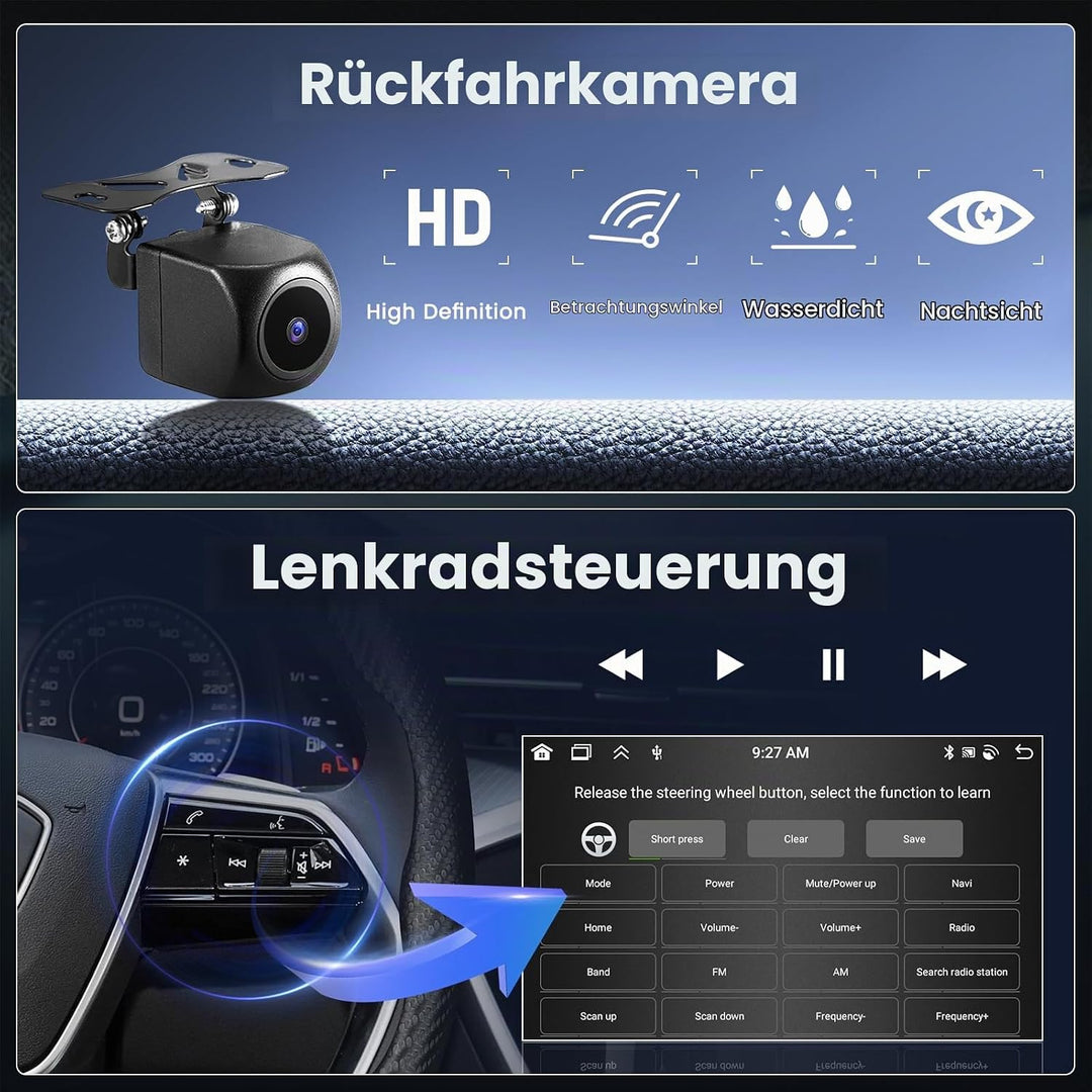 [8Cores 4G+64G] Hikity Autoradio Android 13 Für Ford Transit Focus Fiesta Mondeo S-Max 7&