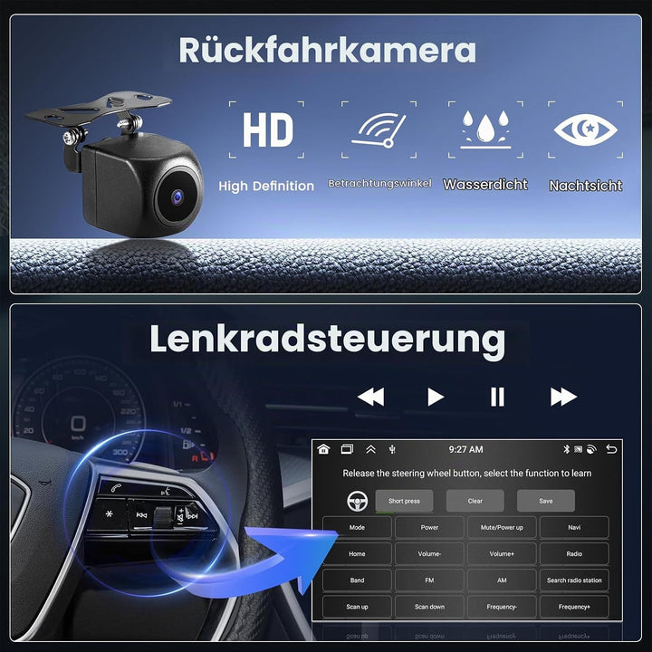 [8Cores 4G+64G] Hikity Autoradio Android 13 Für Ford Transit Focus Fiesta Mondeo S-Max 7&