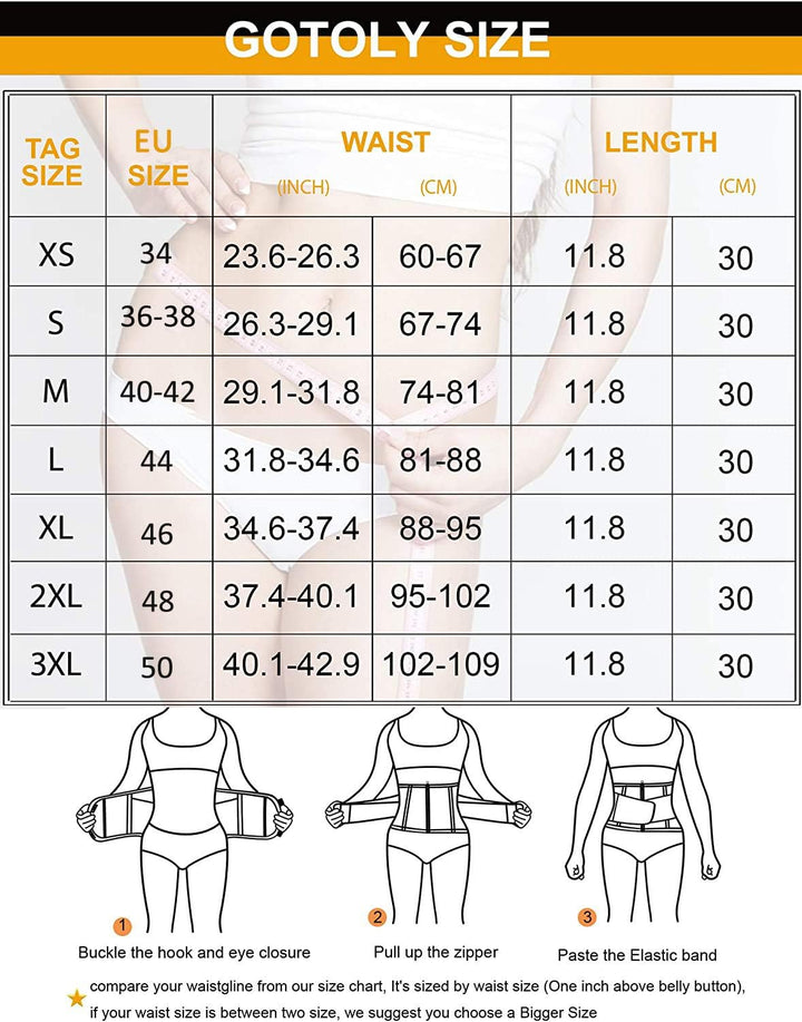 Gotoly Damen Bauchweggürtel Taillenformer Sport Fitnessgürtel Schwitzgürtel Body Shaper Verstellbare