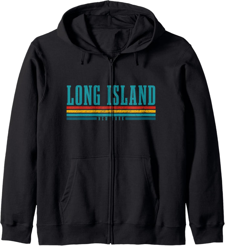 Long Island New York NY Vintage USA Amerika Souvenir Kapuzenjacke