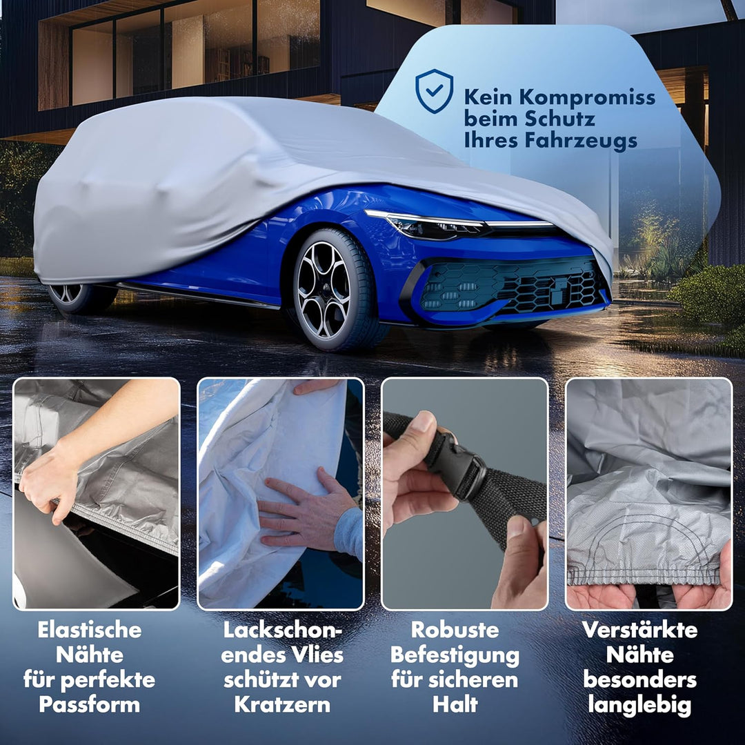 Walser Abdeckplane Auto All Weather Basic, Abdeckplane wasserdicht, 100% wetterfeste Auto Abdeckplan