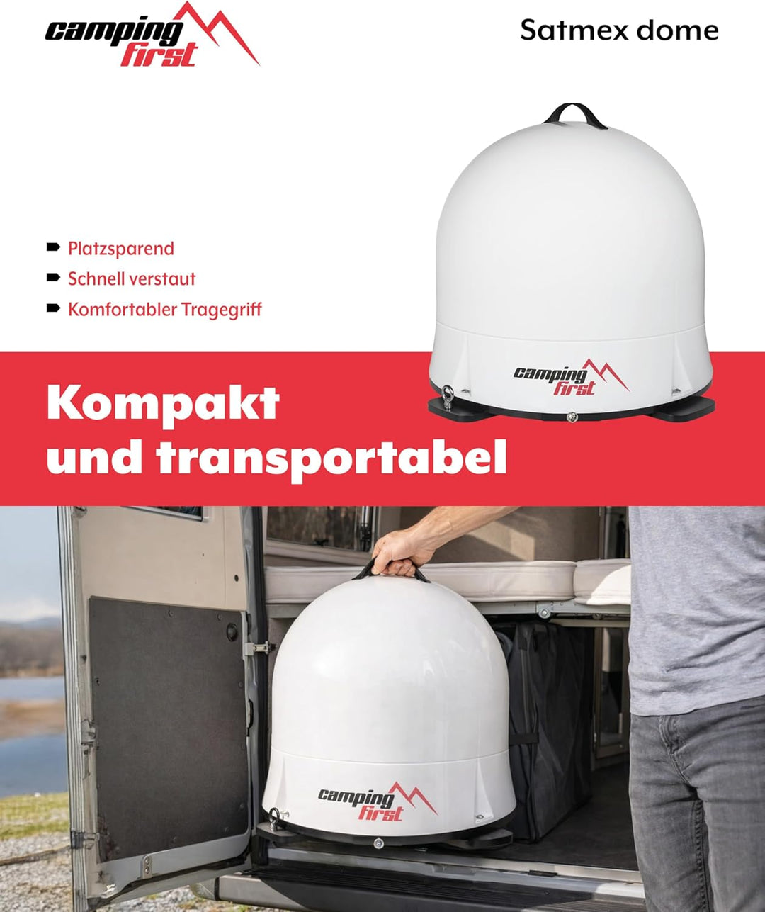 Satmex Dome – Vollautomatische Sat-Antenne (Für den mobilen Einsatz, selbstständige Ausrichtung auf