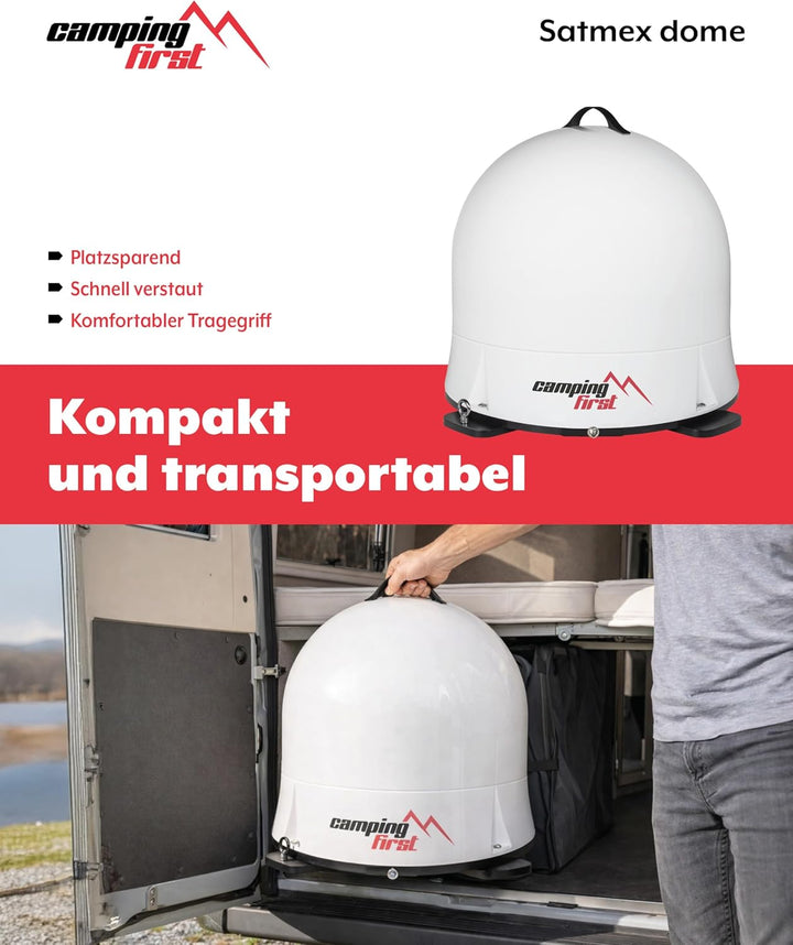 Satmex Dome – Vollautomatische Sat-Antenne (Für den mobilen Einsatz, selbstständige Ausrichtung auf