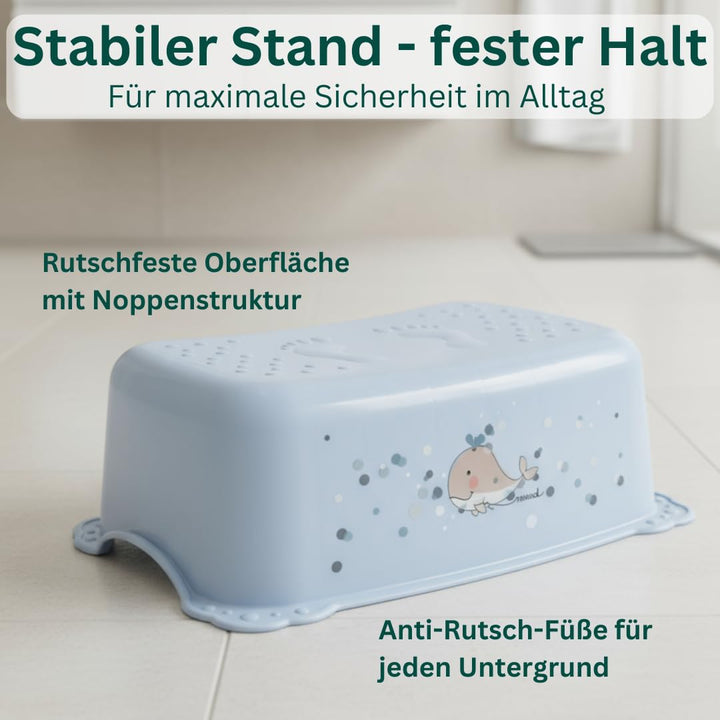 Tritthocker Kinder Einhorn Rosa Pink - Kindertritt Waschbecken stabil und rutschfest - Toilettenhock