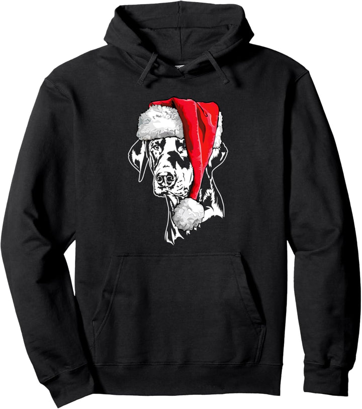 Santa Dobermann Weihnachtsmann Weihnachten Dobie Hunde Pullover Hoodie
