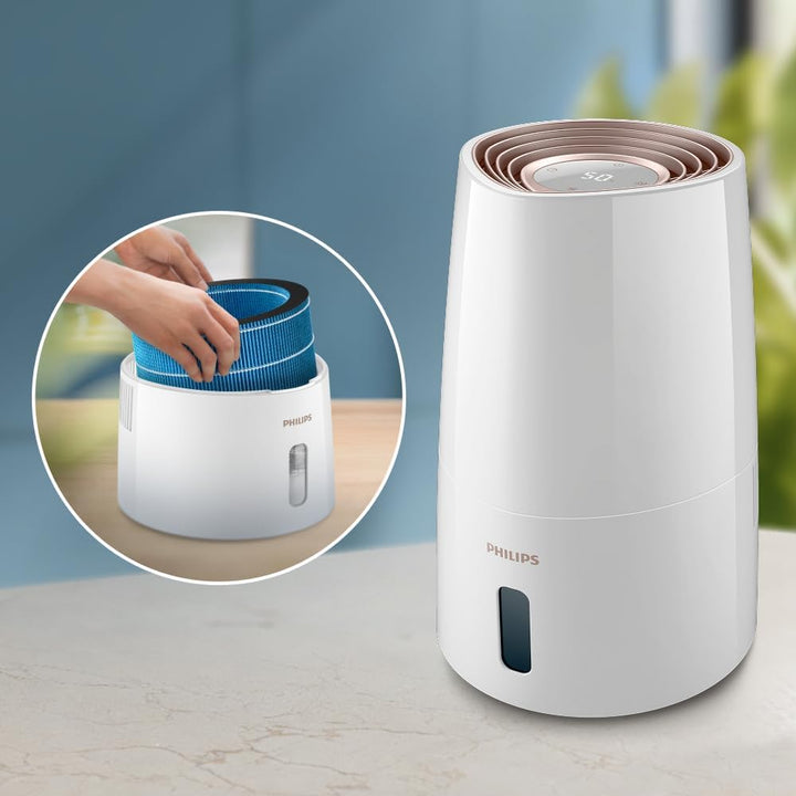 Philips Original Ersatzfilter FY3446/30 für Luftbefeuchter HU3916 und HU3918, 3-schichtiger Filter,
