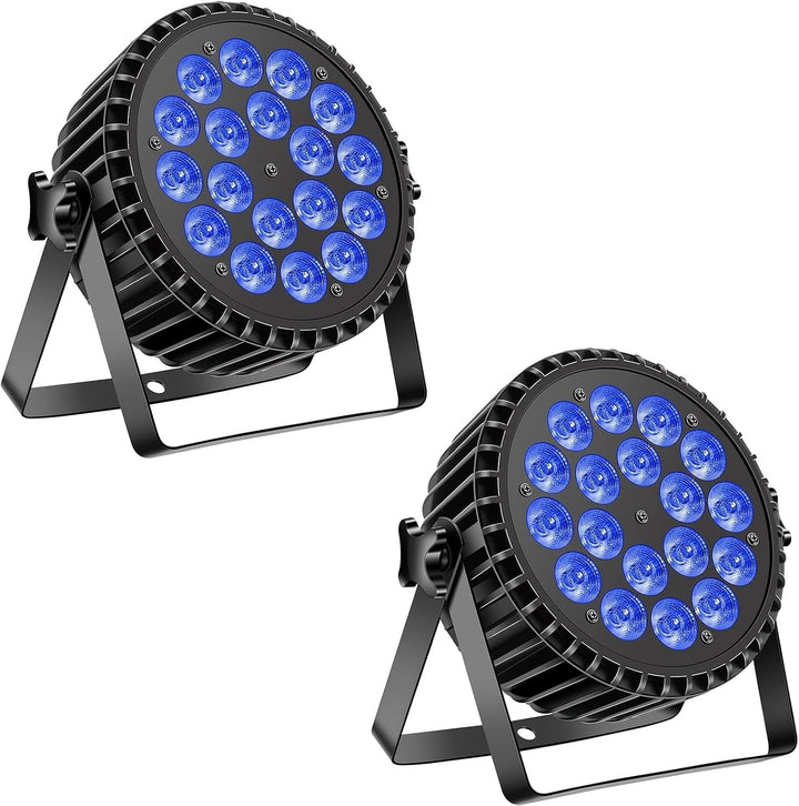 2pcs LED Par Strahler 200W LED Par Scheinwerfer 18 LED Bühnenlicht LED Par Licht,RGBW DMX512 Discoli