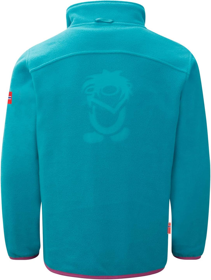 Trollkids Mädchen Oppdal XT Fleece Jacke 92 Dunkeltürkis/Helle Beere, 92 Dunkelt&#xFC;rkis/Helle Bee