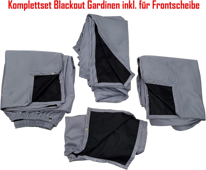 BREMER SITZBEZÜGE Blackout Gardinen Set kompatibel mit VW T4 Transporter Caravelle Multivan ab 1990-