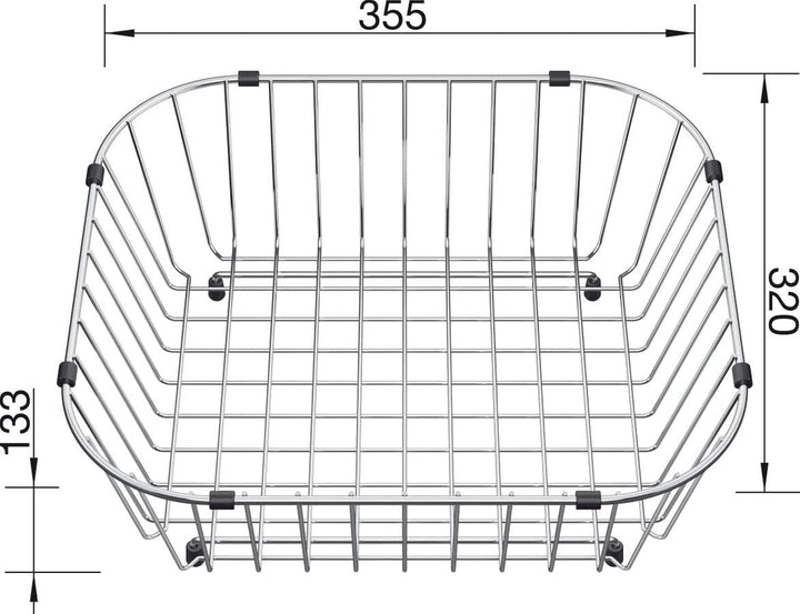 BLANCO Geschirrkorb aus Edelstahl | 355 x 320 x 133 mm