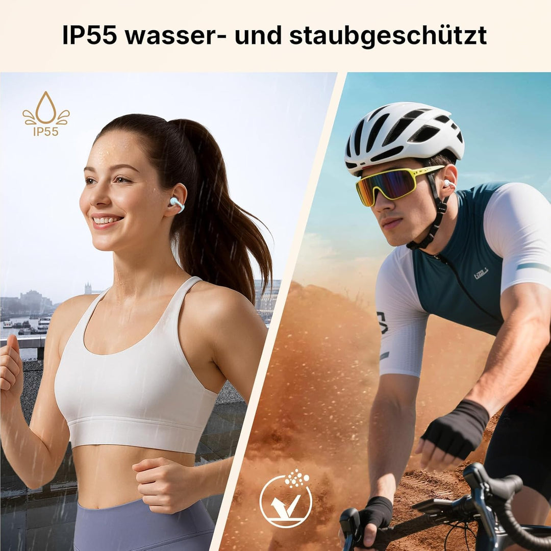 EarFun Clip Open-Ear Kopfhörer Bluetooth, komfortabler Sitz, 10.8 mm Carbon-Treiber, Hi-Res Audio, L