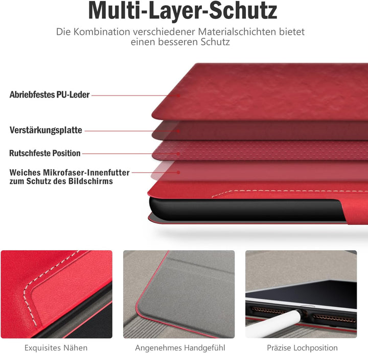 Antbox Hülle für iPad 10.2 (9. Generation/8. Generation/7. Generation) mit stifthalter Auto Schlaf/W