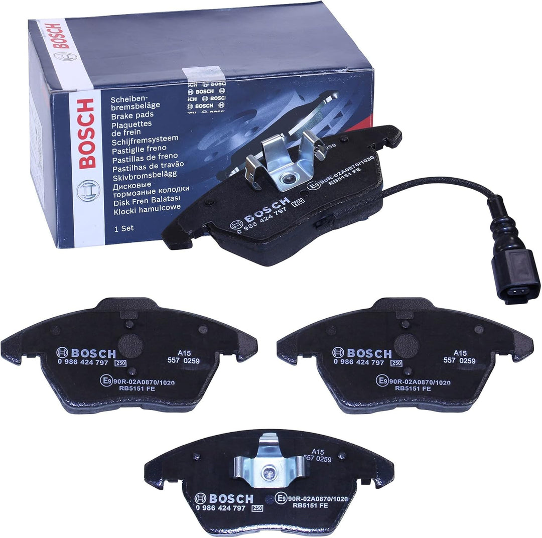 Bosch BP938 Bremsbeläge - Vorderachse - ECE-R90 Zertifizierung - vier Bremsbeläge pro Set Single, Si
