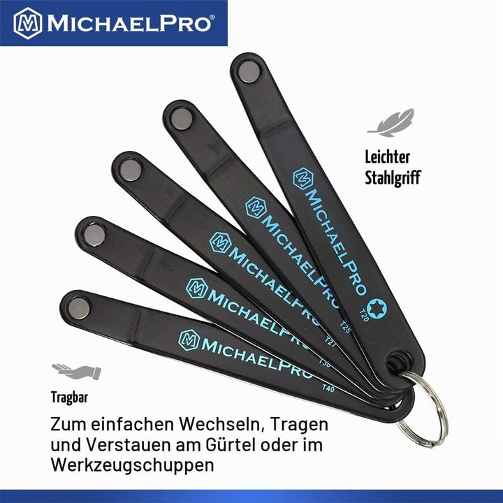 MichaelPro MP002029 5-Piece Ultra Low Profile Offset Screwdriver Set Slim Profile Angle Screwdriver