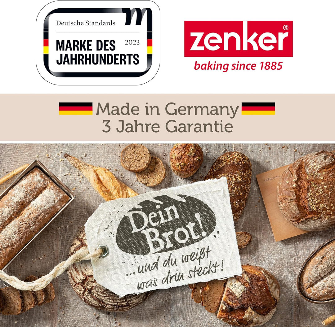 Zenker Brotbackform 2er Set - Schwarze Stahlblech Brotbackform Oval und Rechteckig, Für knuspriges B