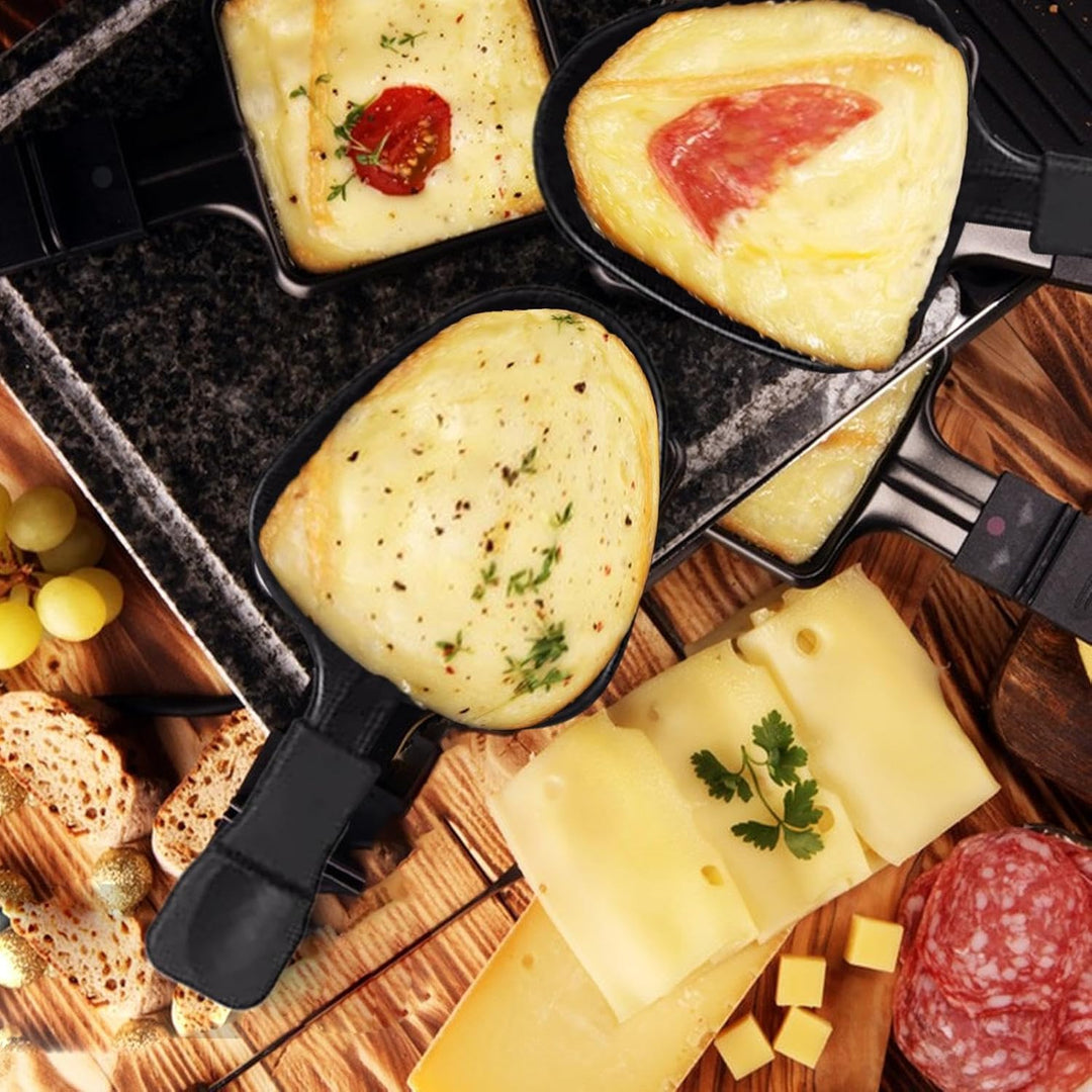 Antihaftbeschichtete Raclette-Pfannen, 4 X Antihaftbeschichtete Grill-Kochpfannen, Antihaftbeschicht
