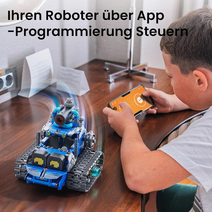 Sillbird Technik Roboter Kinder Bauspielzeug, 5-in-1 RC Technic Programmierbares Roboticset, Wall Ro