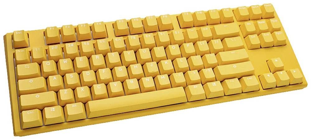 Ducky One 3 Yellow - Mechanische Gaming Tastatur Deutsches Layout im TKL-Format (80% Keyboard) mit C