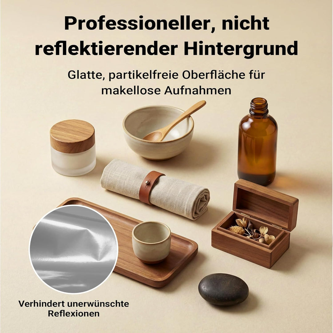 Walimex pro Hintergrundkarton 2,60 x 10 m light beige, robuster Fotohintergrund aus Karton, Fotolein