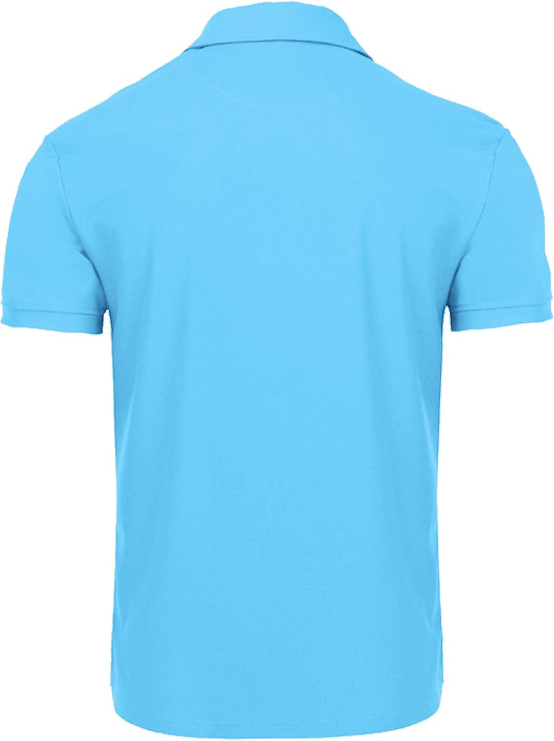 geeksport Poloshirt Herren Kurzarm Freizeit Sport Polo Golf Tshirts Männer Polohemd Himmelblau L, Hi